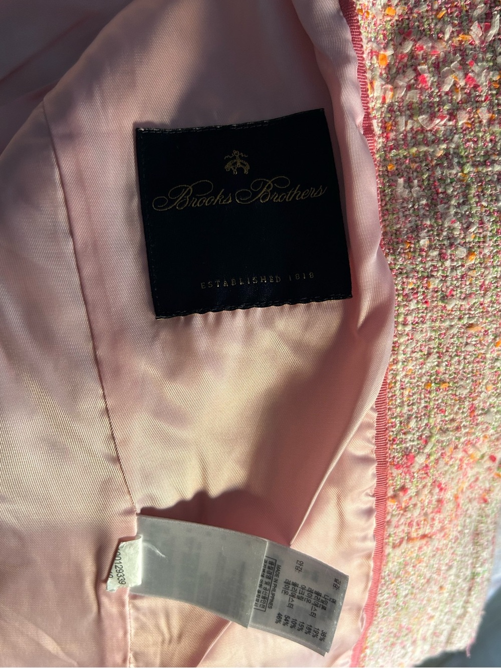 Brooks Brothers tweed pastel blazer jacket - Picture 6 of 7